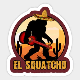 El Squatcho Mexican Sasquatch Bigfoot Sticker